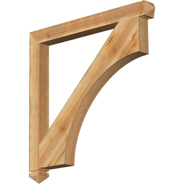 Ekena Millwork Westlake Arts & Crafts Rough Sawn Bracket, Western Red Cedar, 4"W x 44"D x 44"H BKT04X44X44WTL03RWR - main